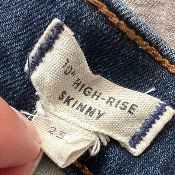 MADEWELL 10” High-Rise Skinny Jeans in Danny Wash: Tencel Denim Edition‎ size 25 - Picture 8 of 10